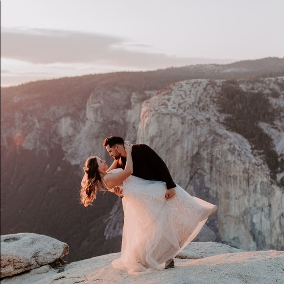 White and Beige Scallop Embroidered Tulle Maxi Dress 🌿 - Picture 11 of 16
